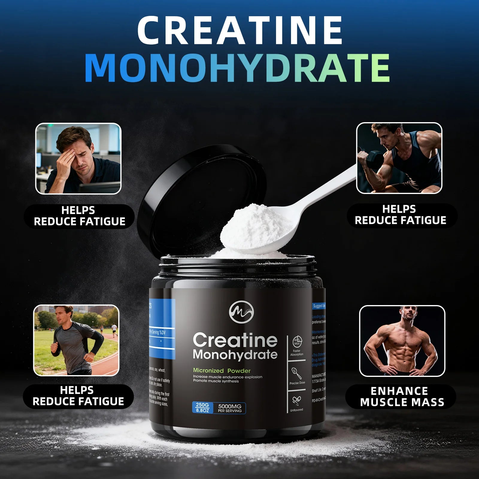 Minch Creatine Monohydrate Adult Exercise Supplements
