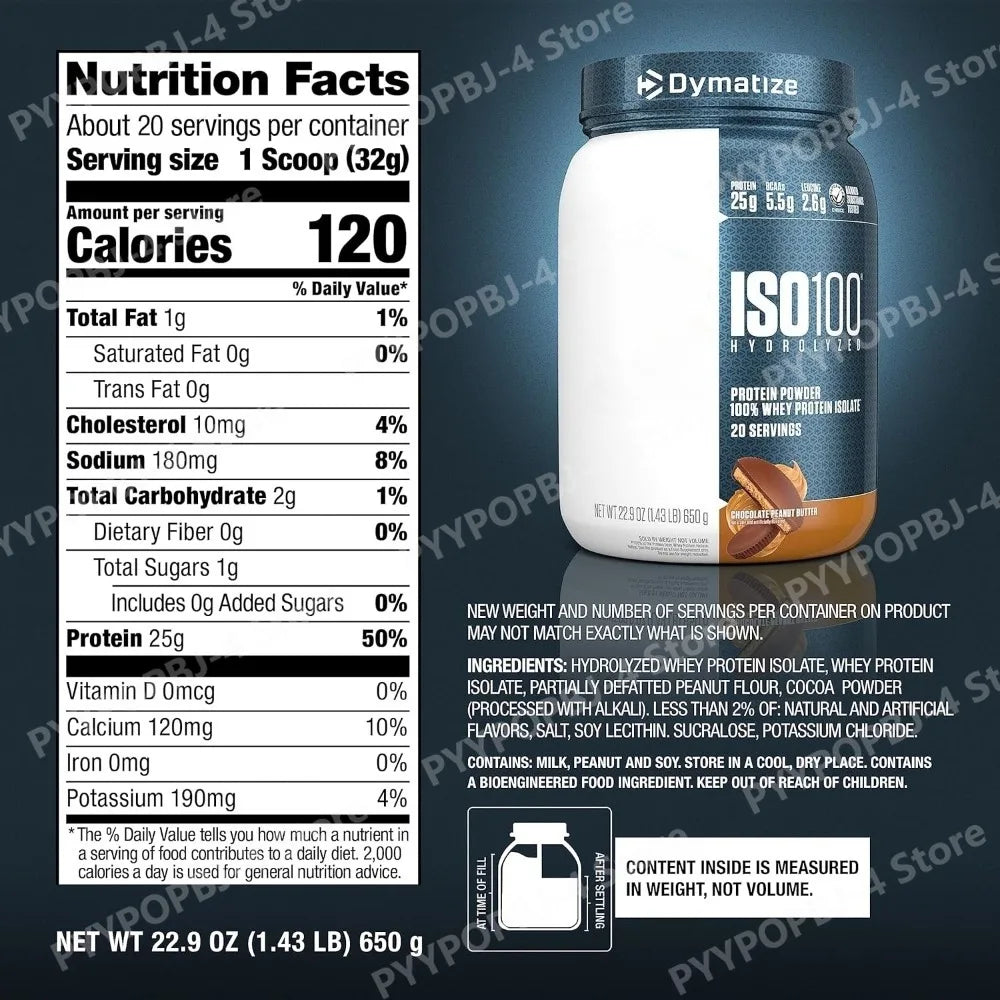 ISO100 Whey Protein Powder Isolate Chocolate Peanut Butter