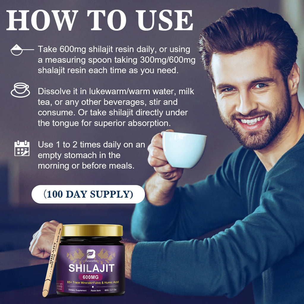 BEWORTHS 2Bottles Shilajit Resin Himalayan Shilajit Paste Original