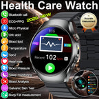 Health Smart Watch Bluetooth Call ECG+PPG BP Uric Acid Lipid 24h Heart Rate
