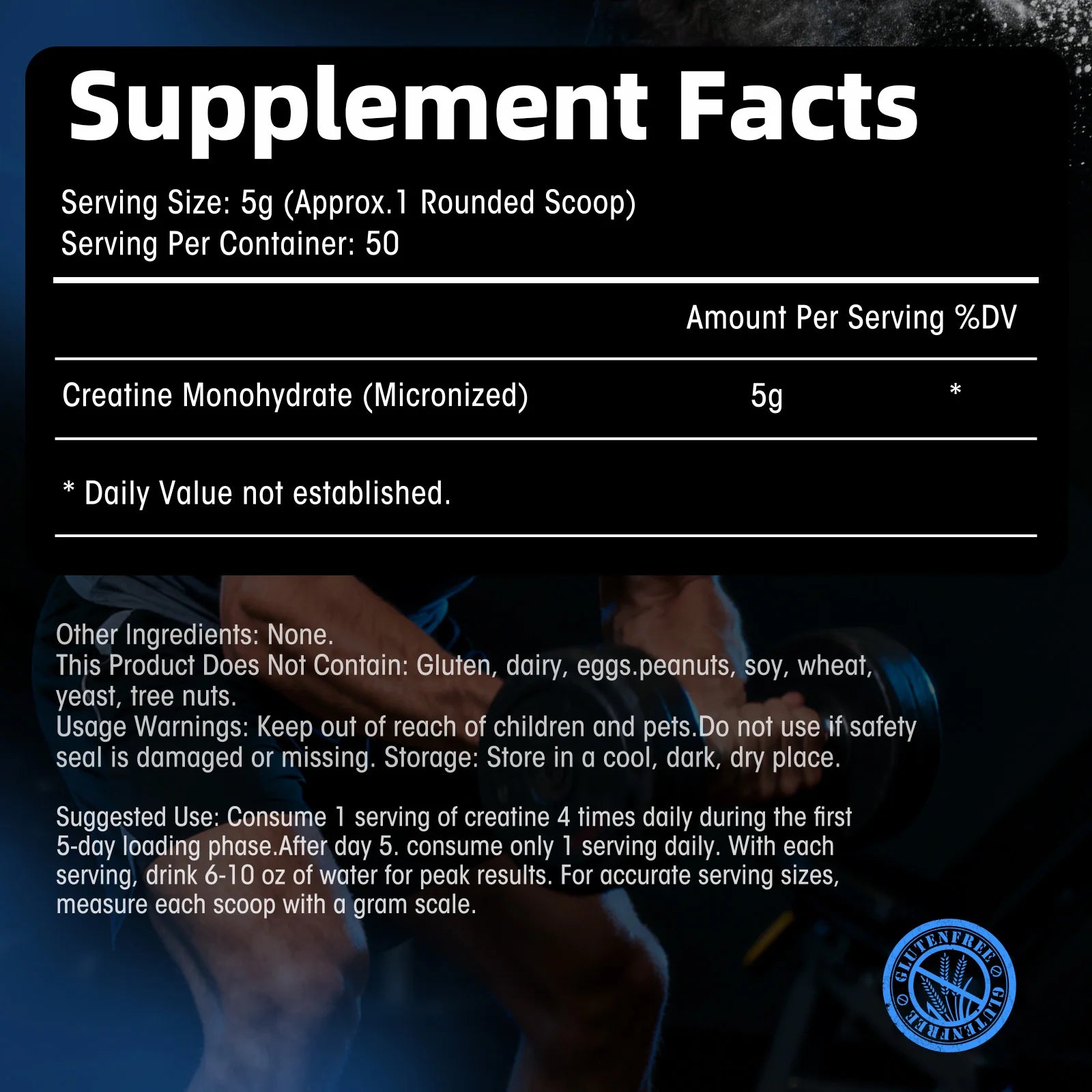 Minch Creatine Monohydrate Adult Exercise Supplements