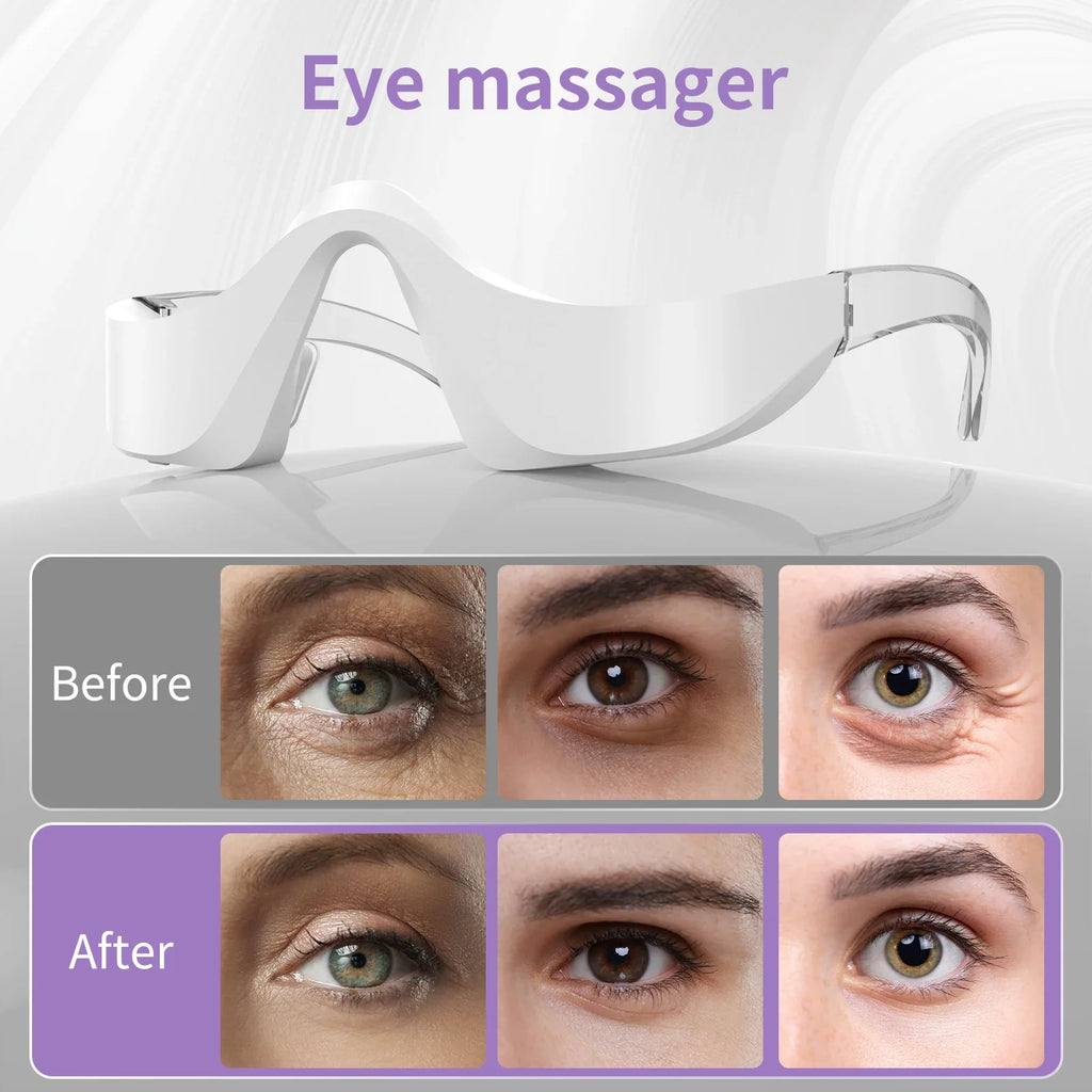 LED Eye Massager Glasses for Puffiness & Fine Lines