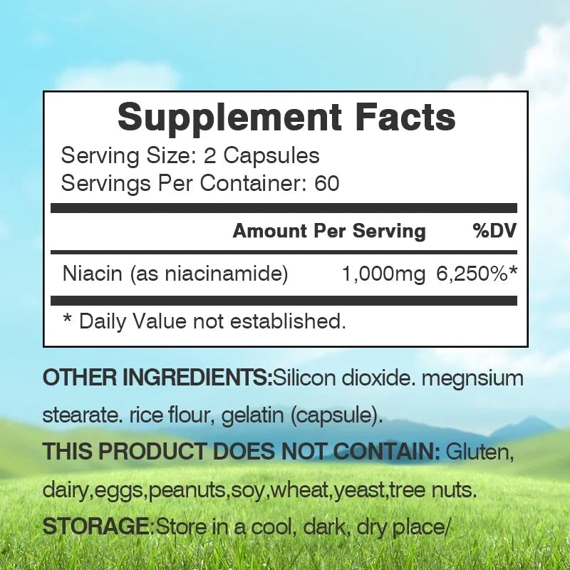Niacinamide Vitamin B3 Capsules