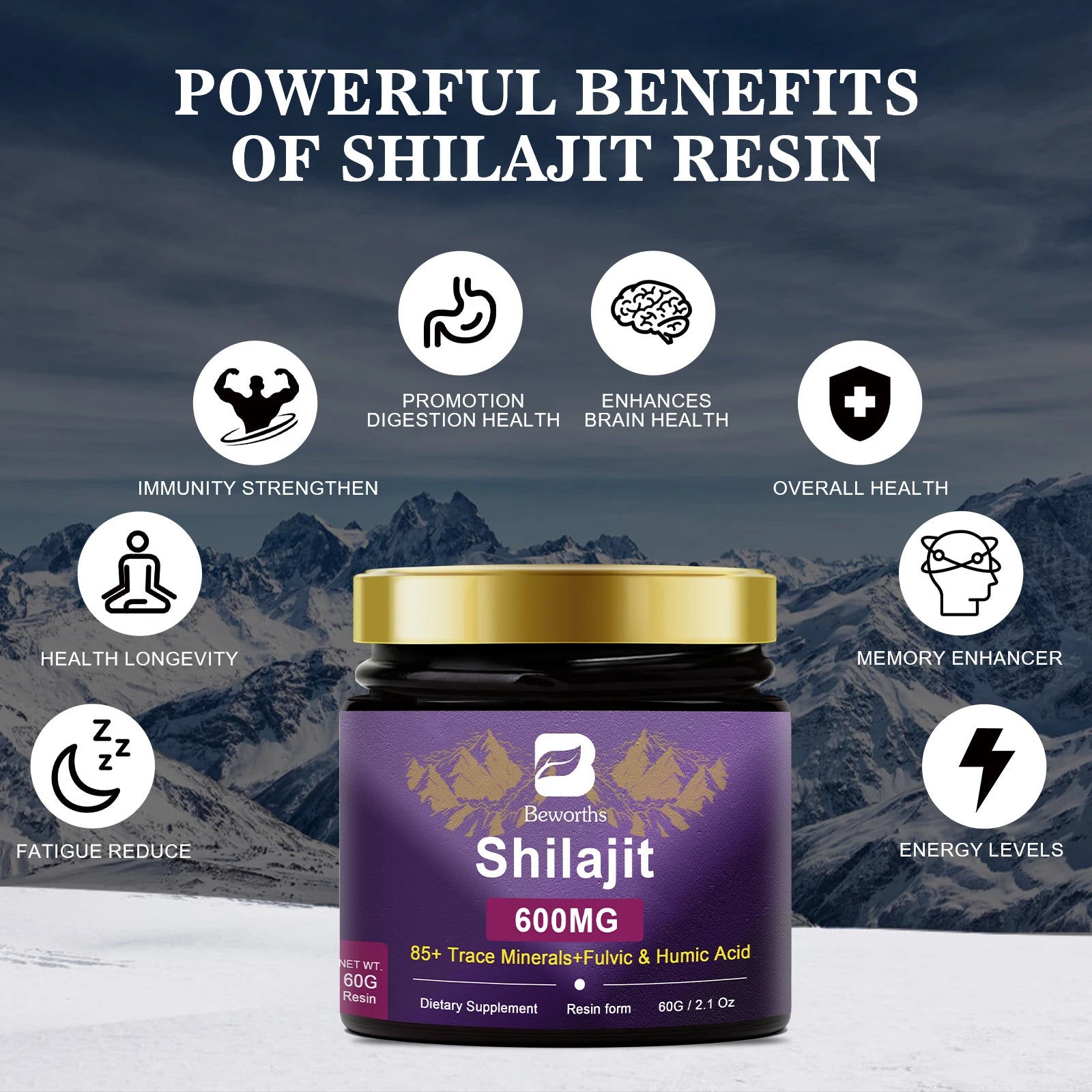 BEWORTHS 2Bottles Shilajit Resin Himalayan Shilajit Paste Original