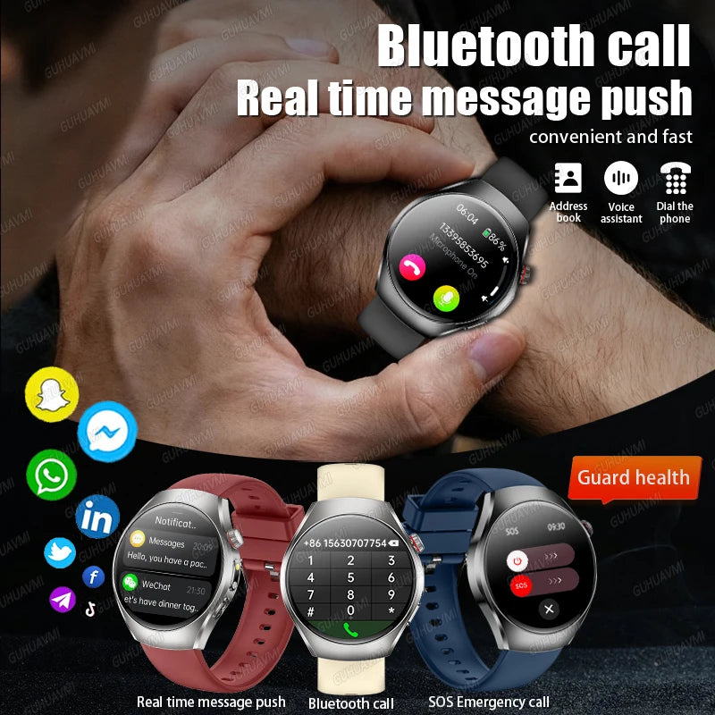 Health Smart Watch Bluetooth Call ECG+PPG BP Uric Acid Lipid 24h Heart Rate