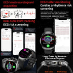Health Smart Watch Bluetooth Call ECG+PPG BP Uric Acid Lipid 24h Heart Rate