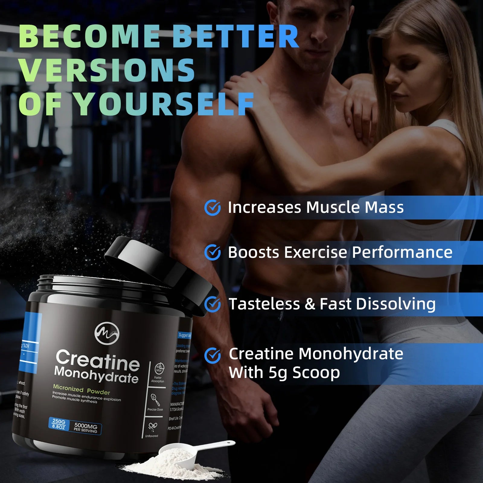 Minch Creatine Monohydrate Adult Exercise Supplements
